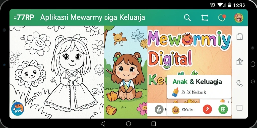 Antarmuka aplikasi 77RP yang penuh warna dan menarik.