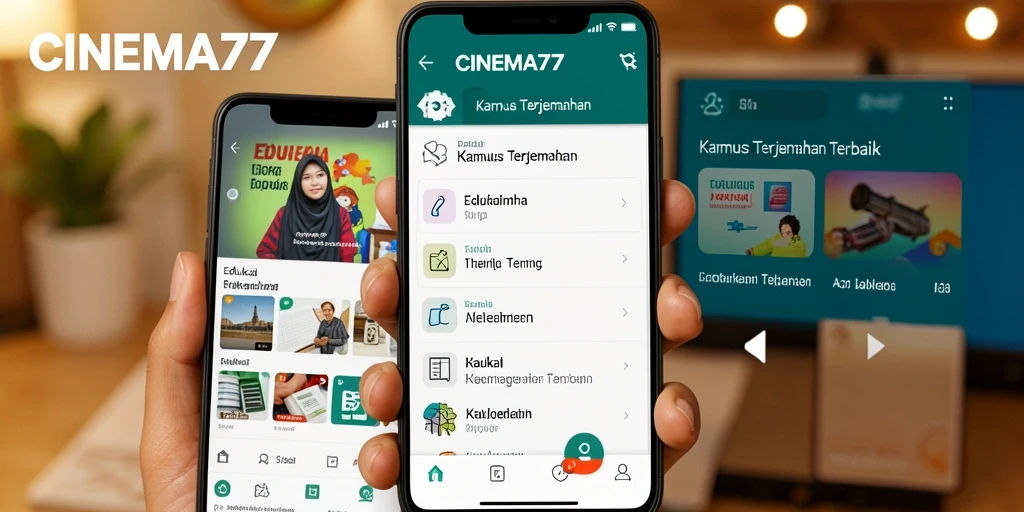 Antarmuka CINEMA77 yang sederhana dan fungsional untuk Kamus Terjemahan.