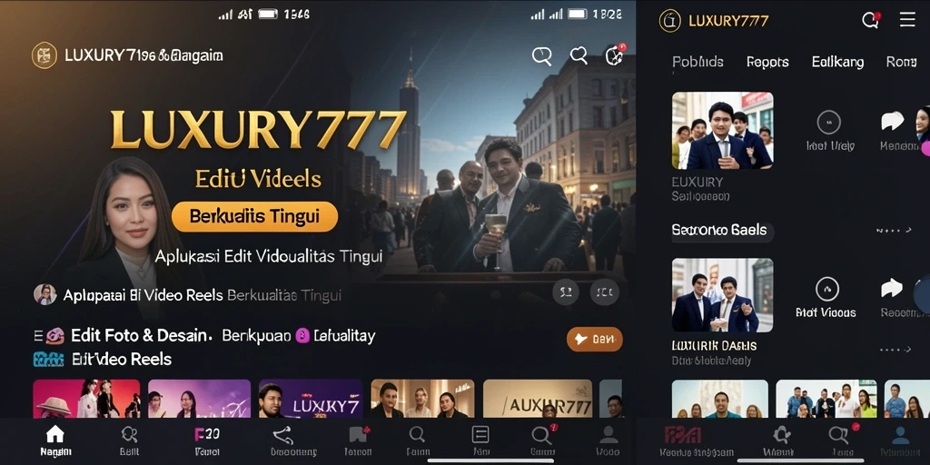 Antarmuka intuitif LUXURY777 saat mengedit video Reels.