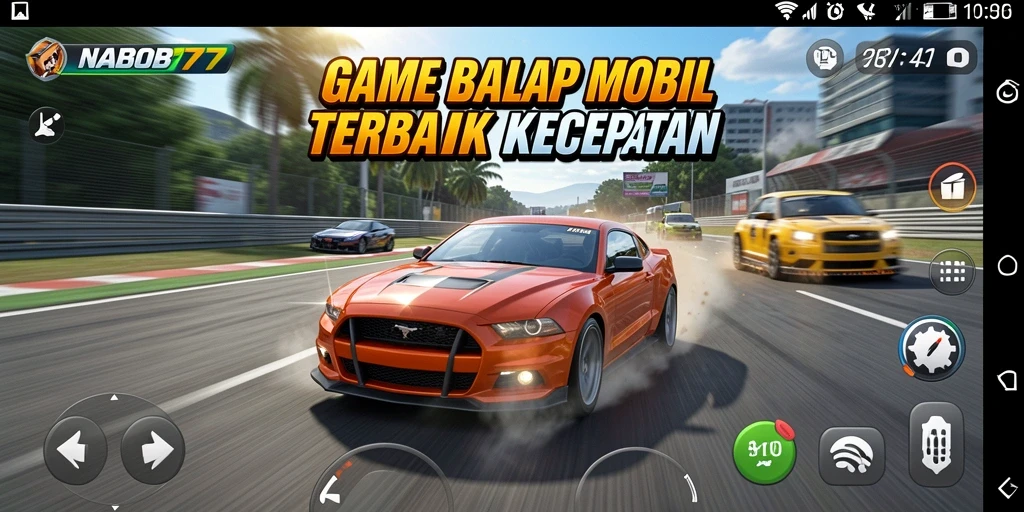 Antarmuka NABOB77 yang mendebarkan saat balap mobil.