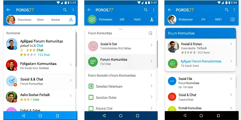 Tampilan antarmuka pengguna POROS77 yang menarik dan intuitif.