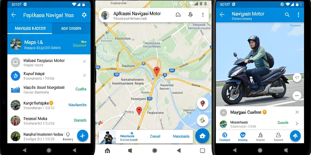 Antarmuka pengguna SD107 yang intuitif untuk Navigasi Motor.