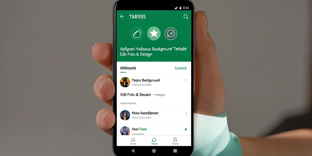 Tampilan antarmuka aplikasi Hapus Background TAR555 yang ramah pengguna.