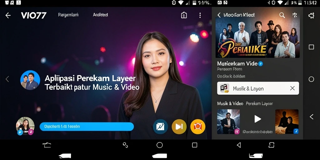 Antarmuka VIO77 yang intuitif dan fungsional untuk merekam layar.